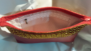 Pochette  en smili cuir Rouge 